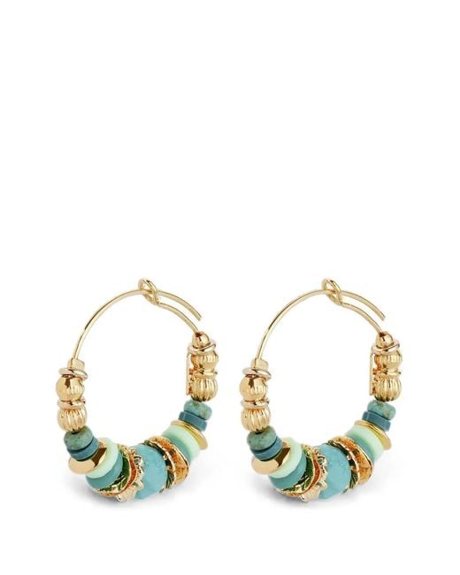 Gas Bijoux White Aloha Mini Hoop Earrings