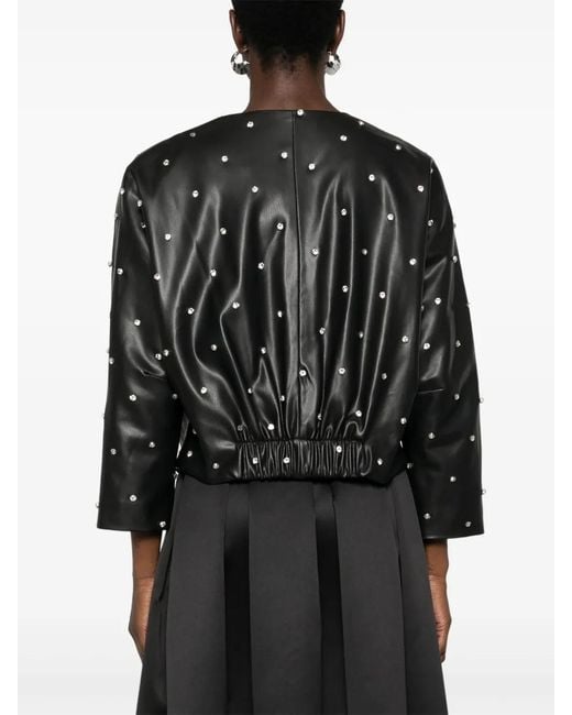 Nissa Black Crystal-Embellished Jacket