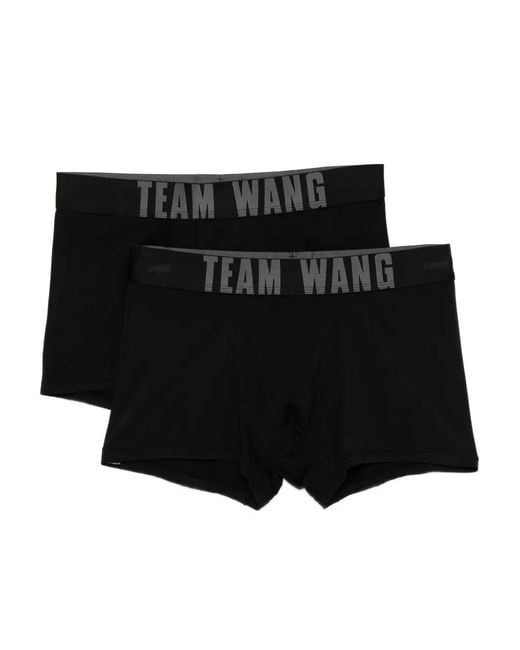 TEAM WANG design Black The Original 1 Brief (Set Of Two) for men