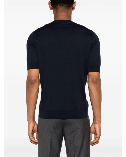 Lardini T-shirt Met Ronde Hals in het Black voor heren