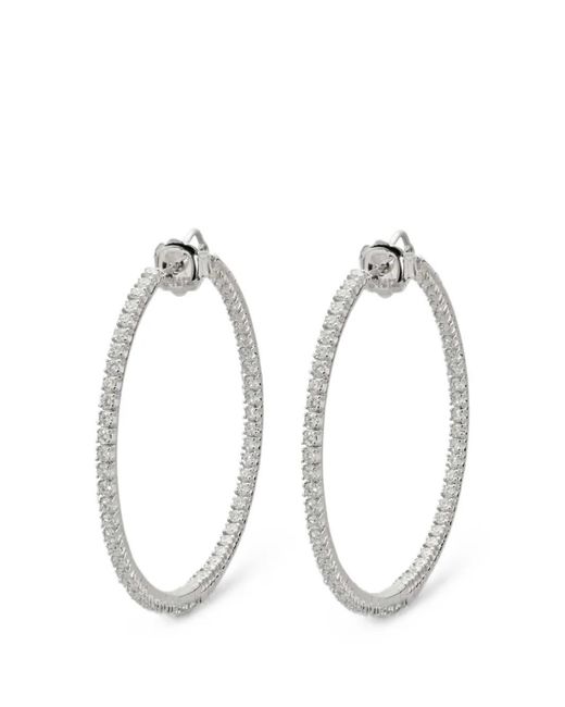 Mattia Cielo White Rugiada Diamond Hoop Earrings