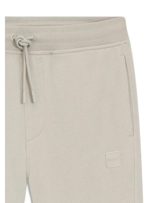 Boss White Drawstring Track Pants for men