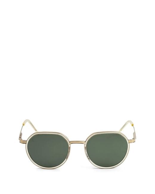 Kaleos Eyehunters Green Metal Frame Sunglasses for men