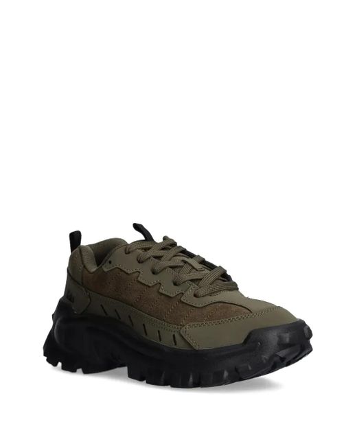 Caterpillar Green Intruder Textured Lace-Up Sneakers for men