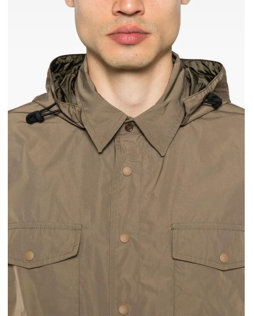 Aspesi Hemdjacke Mit Abnehmbarer Kapuze in Natural für Herren