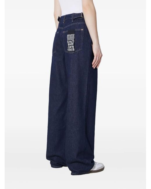 Ksubi Blue Low Rider Legacy Patch Jeans