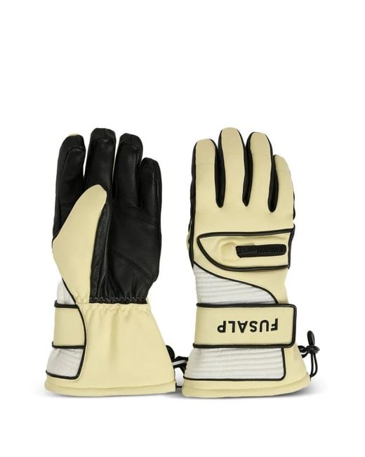 Fusalp Black Slalom Zip-Pocket Ski Gloves