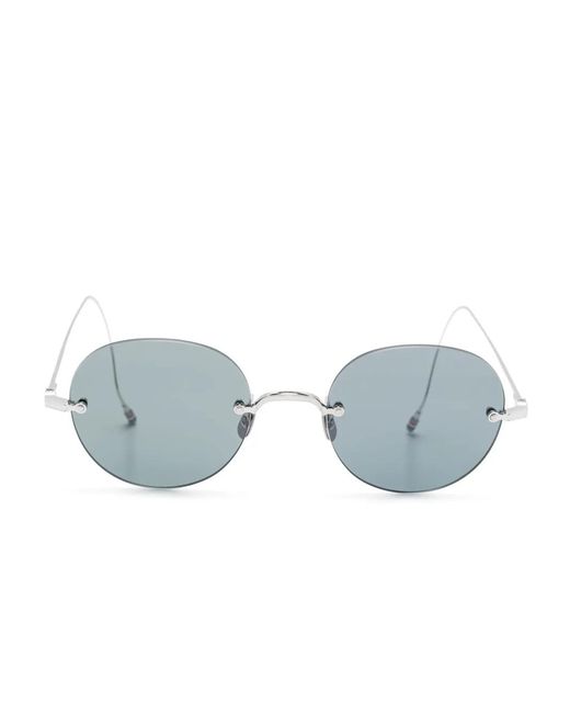 Thom Browne Blue Round-Frame Sunglasses