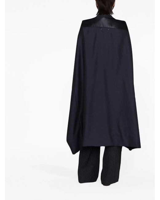 Maison Margiela Blue Mohair-Blend Blanket Coat