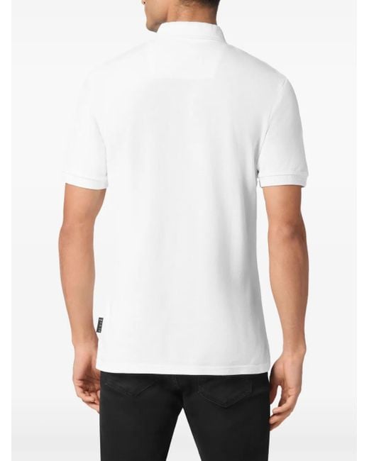 Philipp Plein White Polo Logo for men