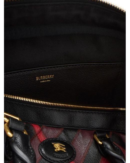 Burberry Medium Geruite Shopper in het Brown