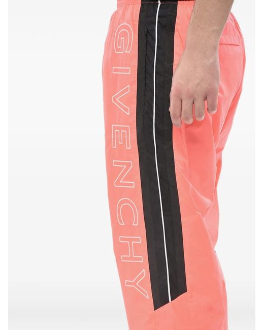 Givenchy Pink Logo-Print Track Pants for men