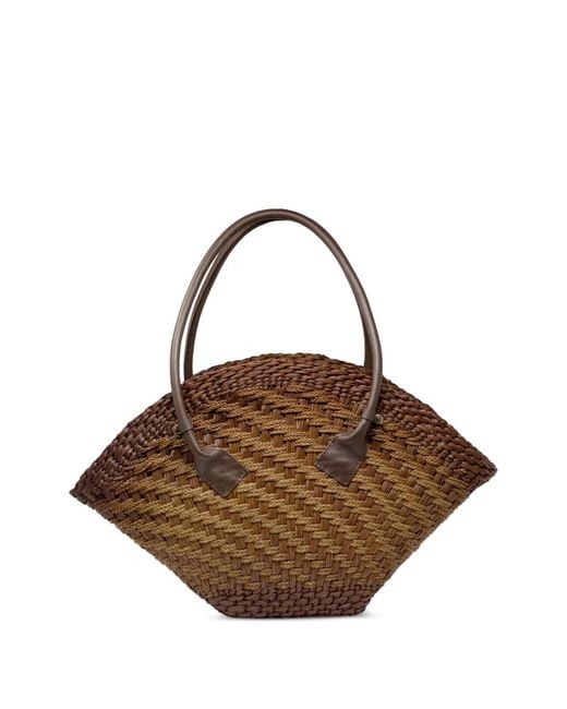 Sensi Studio Brown Thick Weave Shoulder Bag