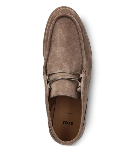 Boss Brown Suede Desert Boots for men