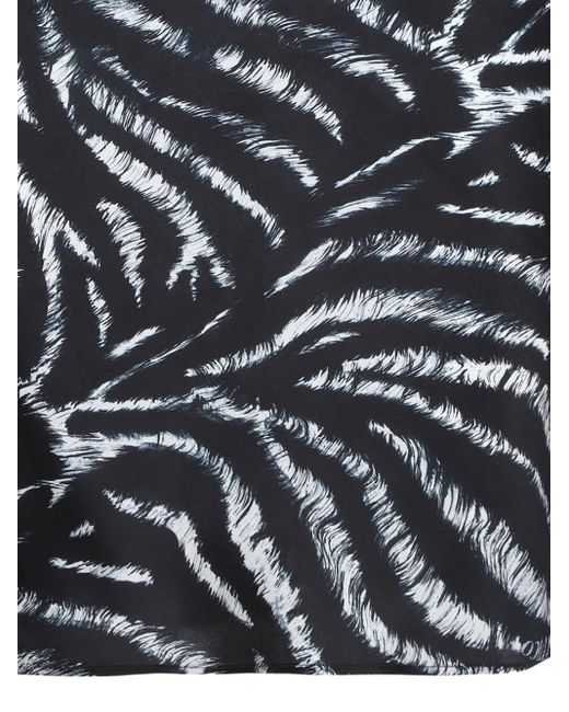 The Attico Mini-Jurk Met Zebraprint in het Black