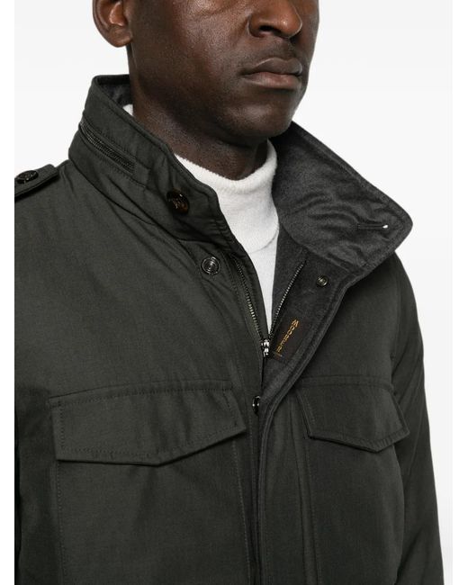 Moorer Black Four-Pocket Epaulette Jacket for men