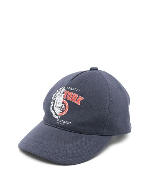 A.P.C. Blue X Marc Jacobs Logo-Print Baseball Cap