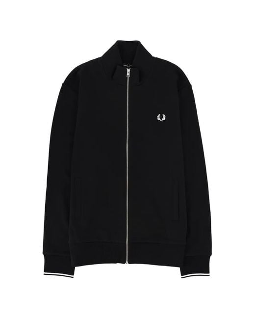 Fred Perry メンズ ブラック ジップアップ スウェットシャツの通販はau