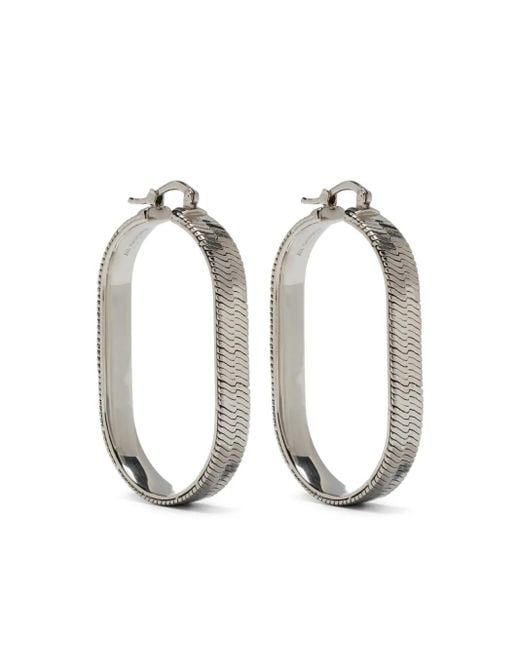 Orecchini A Cerchio di Jil Sander in Metallic