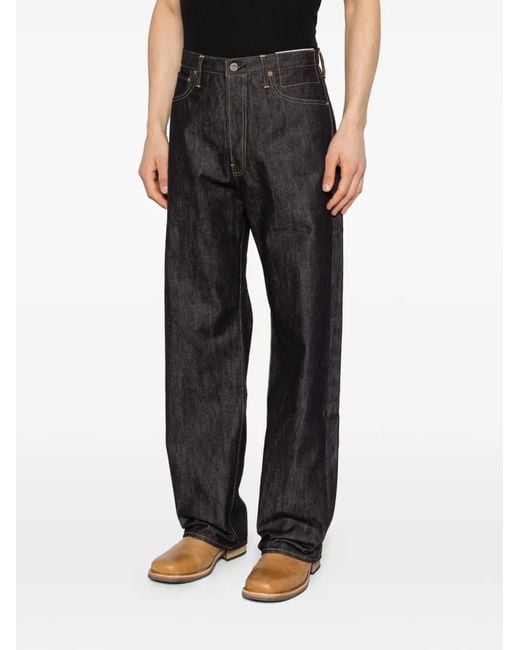Visvim Gray Social Sculpture 01 Wide Raw Jeans for men