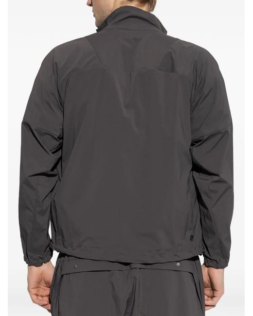 Stone Island Gray Zip Embroidered Jacket for men