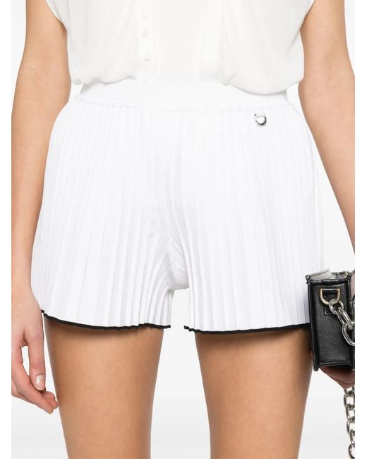 Jacquemus White Plisse-knit Shorts