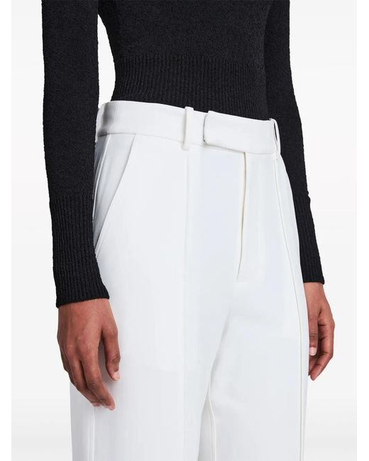 Proenza Schouler White High-Rise Crepe Trousers