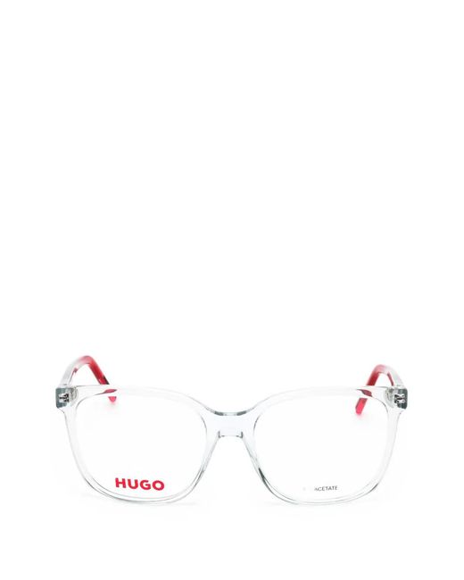 HUGO Natural Rectangle-Frame Glasses for men