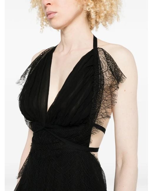 Ann Demeulemeester Black Halter-Neck Top