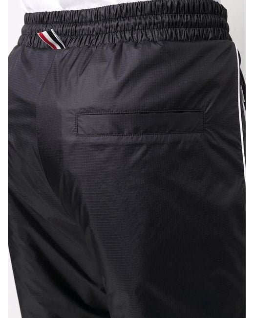 Thom Browne Blue Logo Patch Track Pants for men