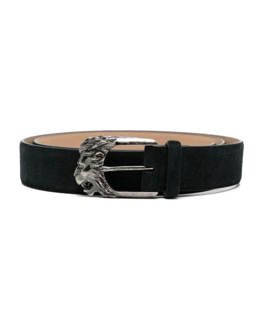 Tod's Black Lion-buckle Leather Belt for men