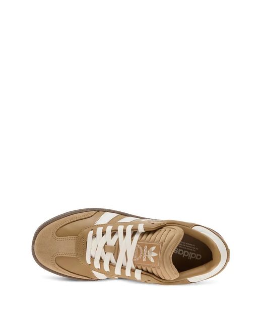 Adidas Brown Samba Xlg Striped Sneakers for men