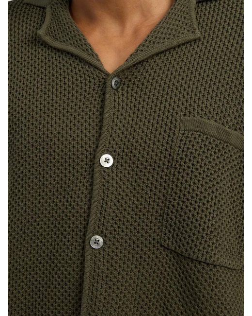 CHE Green El Junco Waffle-Knit Shirt for men