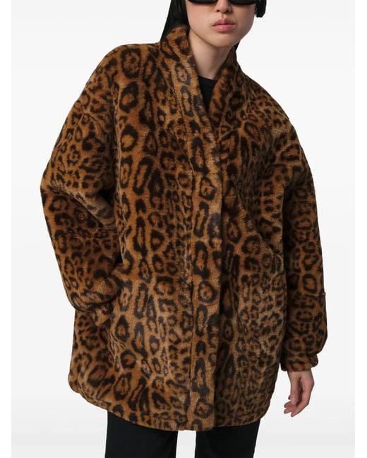 Apparis Brown Jane Leopard-Print Coat
