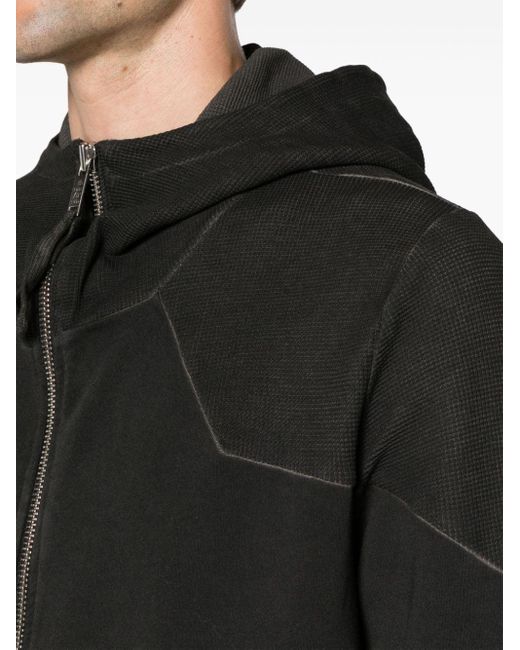 Thom Krom Black Panelled Hooded Jacket for men