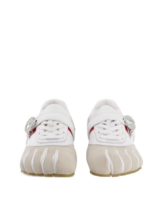 Coperni White 5T Toe-Split Hardware Sneakers