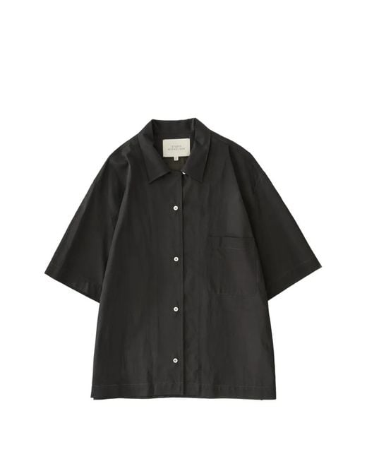 Studio Nicholson Black Chemise Delos À Poche Poitrine