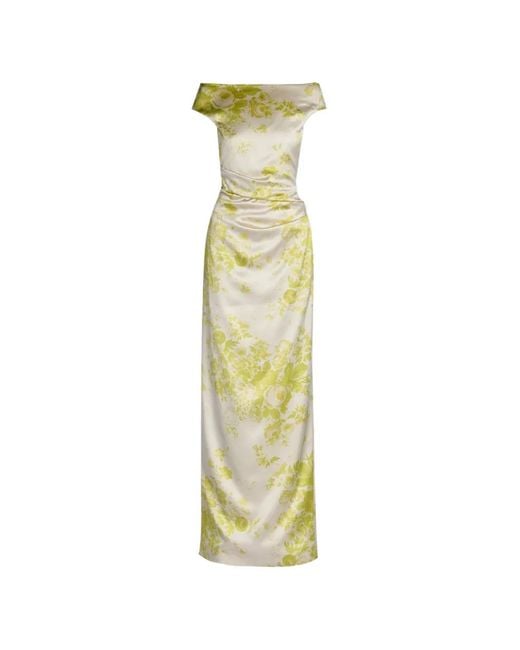 Erdem Metallic Floral-Pattern Maxi Dress