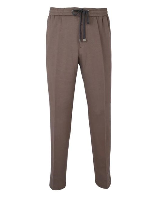 Peserico Gray Drawstring Trousers for men
