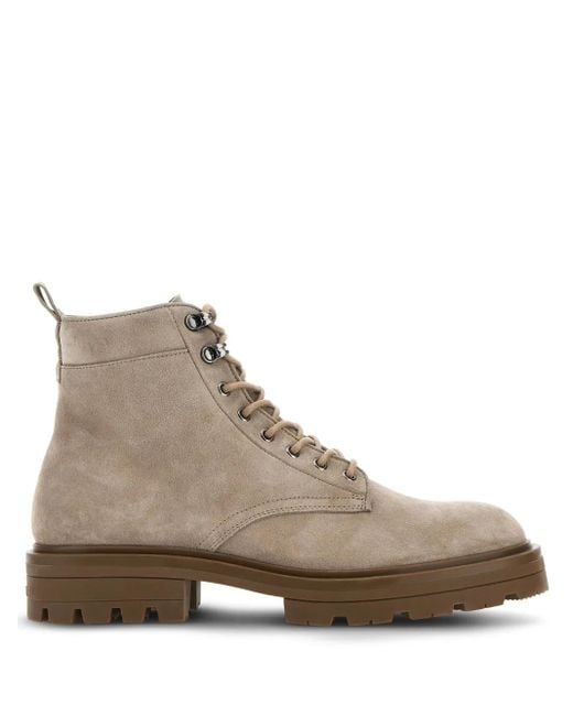 Hogan Brown H673 Suede Boots for men