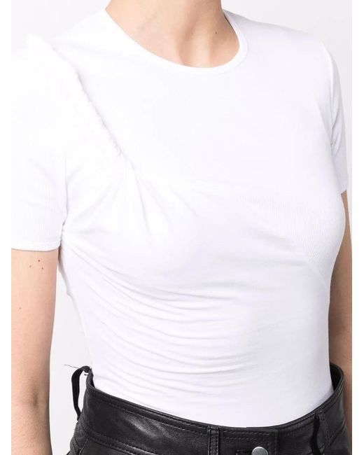 1017 ALYX 9SM White Asymmetric Twist T-Shirt