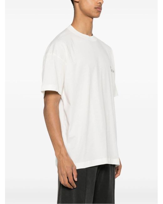 Cole Buxton Flame T-Shirt mit Logo-Print in White für Herren