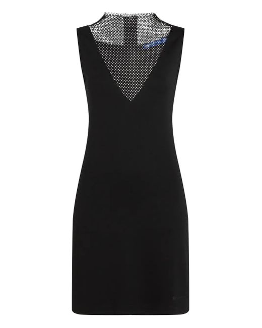 Robe Sans Manches À Ornements En Maille Métallique Karl Lagerfeld en coloris Black
