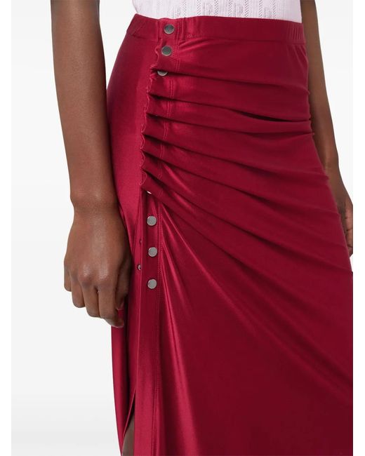 Rabanne Jersey Maxi-Rok in het Red