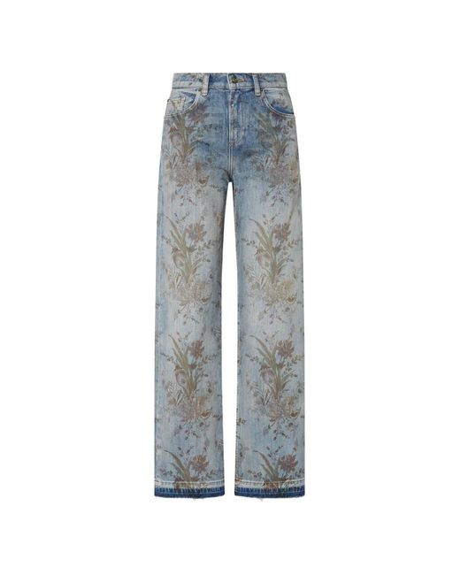 Liu Jo Blue High-Waisted Jeans With Print