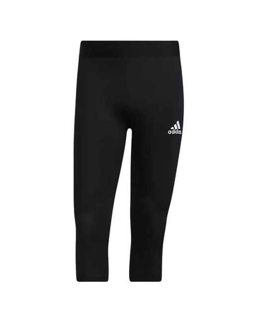 Adidas Black Heat.Rdy Warrior Logo-Detail Leggings for men