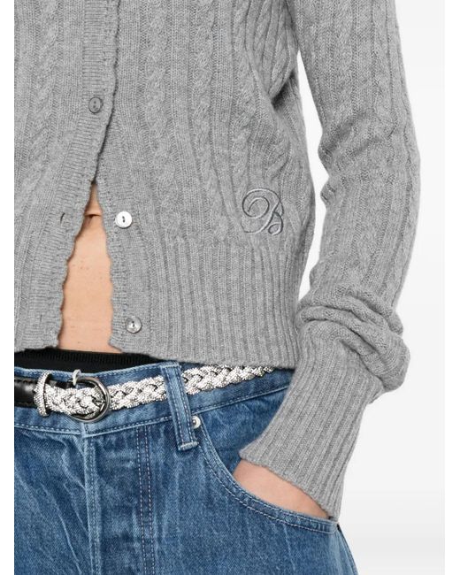 Blumarine Gray Buttoned Cardigan