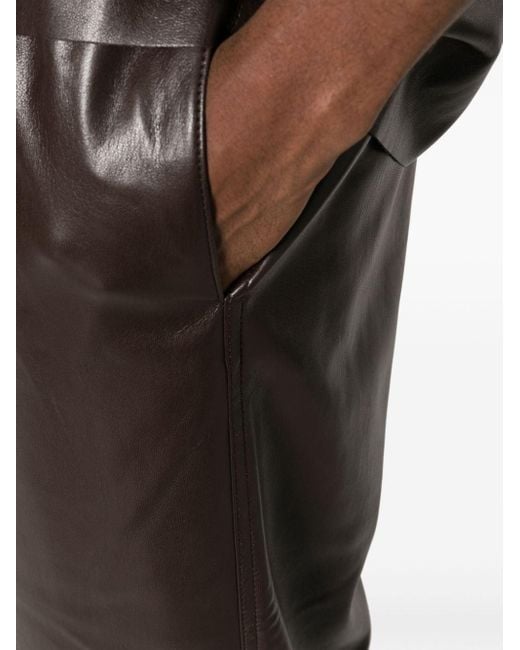 Nanushka Gray Jain Faux-leather Trousers for men
