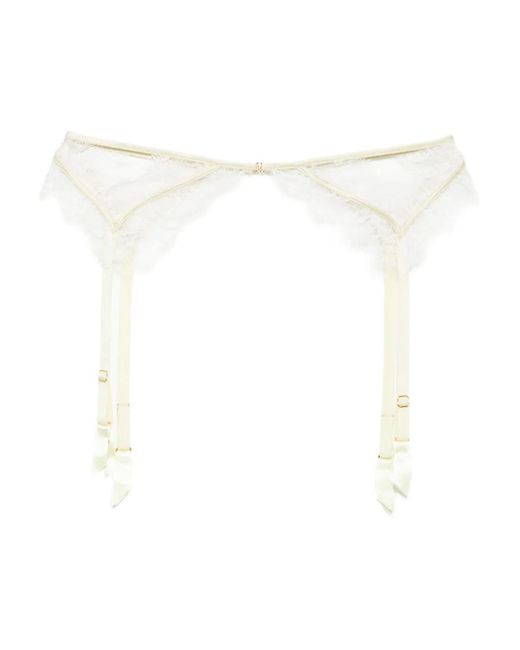 Kiki de Montparnasse レースインサート ガーターベルト White