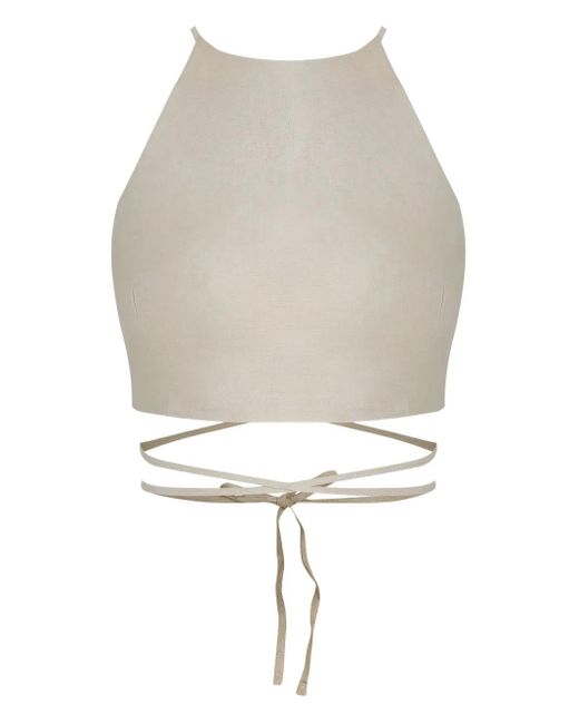Osklen White Cropped Tank Top